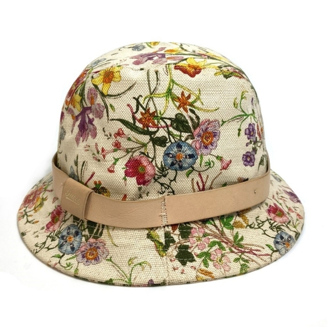 グッチ GUCCI フローラ 花柄 バケットハット 帽子 ハット キャンバス