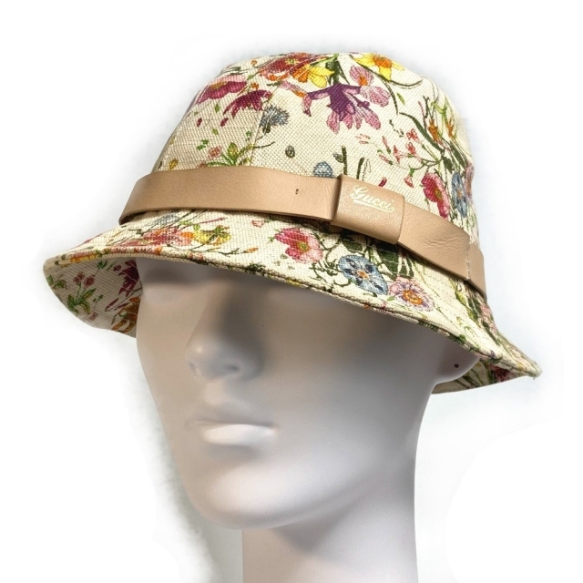 グッチ GUCCI フローラ 花柄 バケットハット 帽子 ハット キャンバス