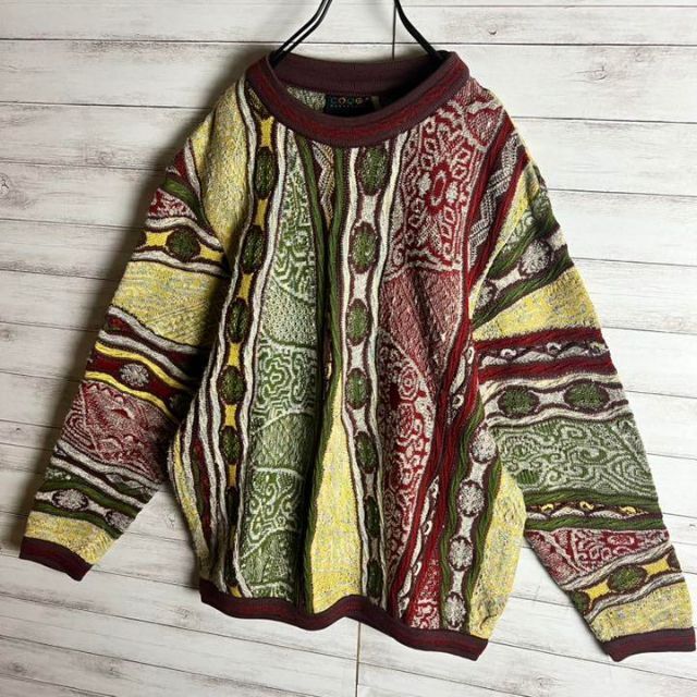 【激レア】coogi クージー 編込み ニット 即完売モデル 希少 入手困難 3