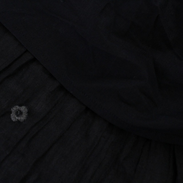 SLOBE IENA(スローブイエナ)のスローブ イエナ フラワーエンブロイダリーフレアワンピース 半袖  F 黒 レディースのワンピース(ロングワンピース/マキシワンピース)の商品写真