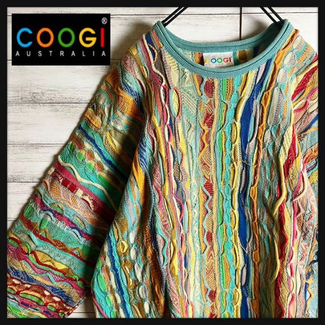 【激レア】coogi クージー 編込み ニット 即完売モデル 希少 入手困難