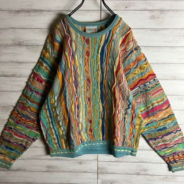 【激レア】coogi クージー 編込み ニット 即完売モデル 希少 入手困難