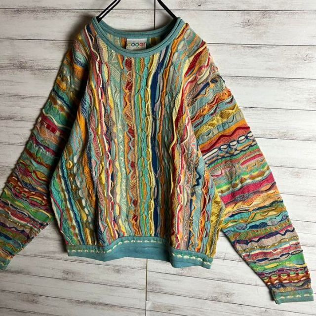 【激レア】coogi クージー 編込み ニット 即完売モデル 希少 入手困難