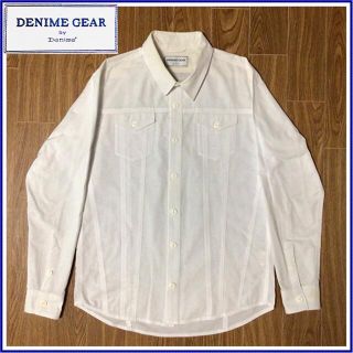 ドゥニーム(DENIME)のDenime gear ドゥニーム シャツ XL 長袖 白 ホワイト 無地 古着(シャツ)