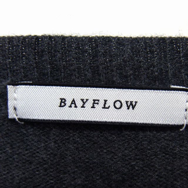 BAYFLOW(ベイフロー)のベイフロー BAYFLOW ニット セーター Vネック リブ アンゴラ混 無地 レディースのトップス(ニット/セーター)の商品写真