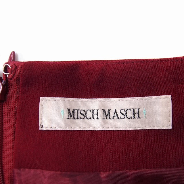 MISCH MASCH(ミッシュマッシュ)のミッシュマッシュ MISCH MASCH フレア スカート ひざ丈 無地 M 赤 レディースのスカート(ひざ丈スカート)の商品写真