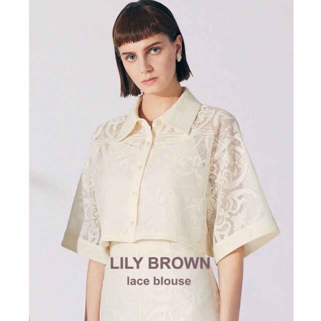 【LILYBROWN】パネルレースブラウス