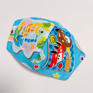 7-3 ブルー　幼児マスクSS   ハンドメイド(外出用品)