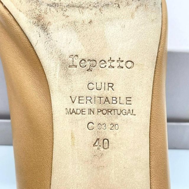 美品】repetto MARLOW スクエアトゥ レザー パンプス 美脚 40