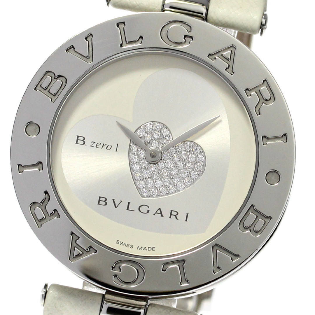 ★箱・保証書付き【BVLGARI】ブルガリ B-zero1 ダブルハート ダイヤ BZ35S クォーツ レディース_696678【ev20】