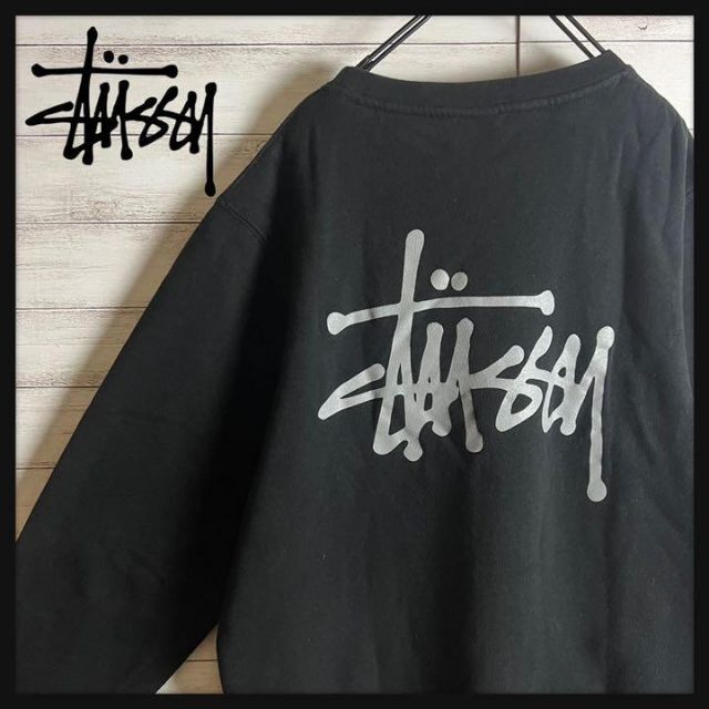 トップス STUSSY - ステューシー☆USA製 ビックロゴ スウェット ゆる