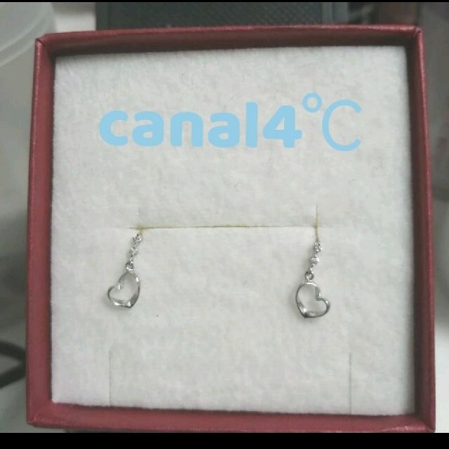 canal４℃(カナルヨンドシー)の美品【レアデザイン】カナル４℃ ハート ピアス レディースのアクセサリー(ピアス)の商品写真