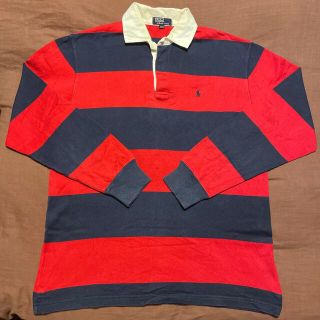 ポロラルフローレン(POLO RALPH LAUREN)のポロ ラルフローレン ワンポイント ボーダー  ラガーシャツ 170 M 紺 赤(シャツ)