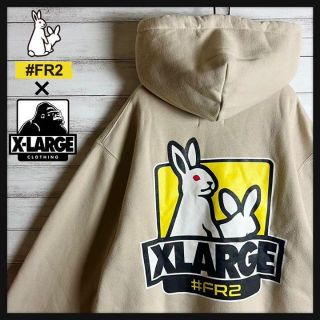 最高デザイン】FR2 XLARGE 限定コラボ 希少 パーカー バックプリントの