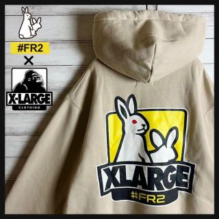 【最高デザイン】FR2 XLARGE 限定コラボ 希少 バックプリント パーカー