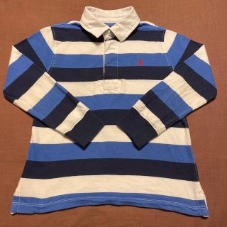 ポロラルフローレン(POLO RALPH LAUREN)のポロ ラルフローレン ワンポイント ボーダー ラガーシャツ 100  ネイビー(Tシャツ/カットソー)