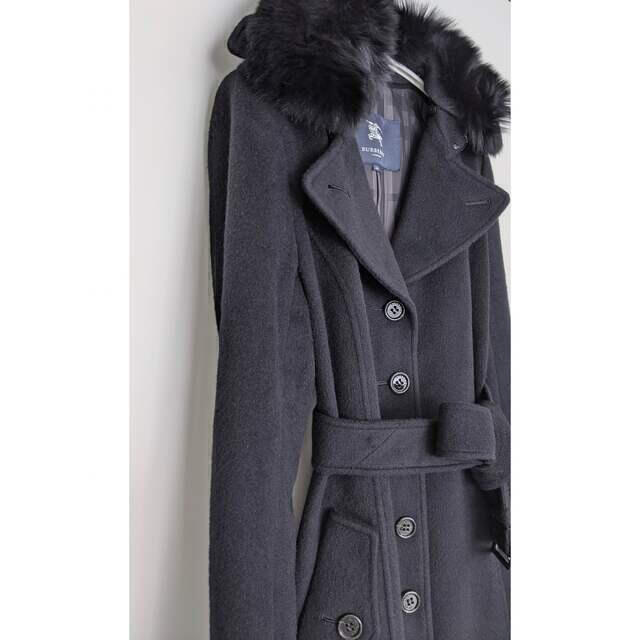 ジャケット BURBERRY ファー付 ロングコート.の通販 by shop ...