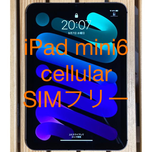 iPad(アイパッド)のiPad mini 6 SIMフリー　cellular 64GB スペースグレー スマホ/家電/カメラのPC/タブレット(タブレット)の商品写真
