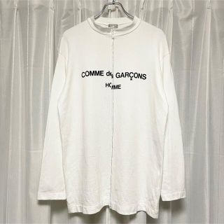 コムデギャルソン(COMME des GARCONS)の極美品 "AD1993" コムデギャルソンオム スプリットロゴロンt 白 希少(Tシャツ/カットソー(七分/長袖))