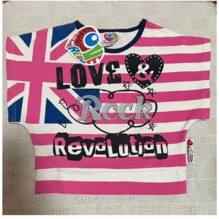 ラブレボリューション(LOVE REVOLUTION)の新品　Tシャツ　ラブレボリューション　90 ピンク(Tシャツ/カットソー)