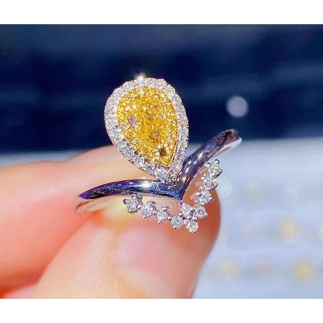 k18wg/0.1ct/イエローダイヤモンド/スクリューチェーンネックレス