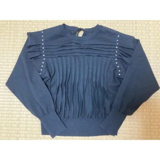 ランバンオンブルー(LANVIN en Bleu)の☆ランバン オンブルー☆ニット☆黒☆38☆(ニット/セーター)