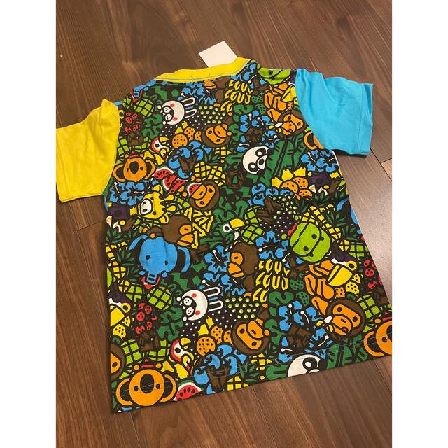 A BATHING APE(アベイシングエイプ)のBAPE KIDS MILO友達キリンさんTシャツ　サンプル品　ブルー120cm キッズ/ベビー/マタニティのキッズ服男の子用(90cm~)(Tシャツ/カットソー)の商品写真