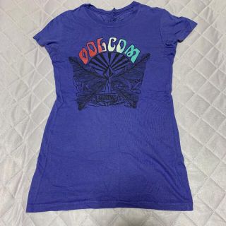 ボルコム(volcom)のボルコム　ブルー　パープル　ロゴ　Tシャツ　S(Tシャツ(半袖/袖なし))