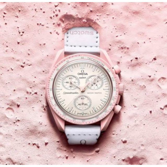 新作人気モデル - OMEGA 新品未使用 ピンク スウォッチ オメガ 腕時計