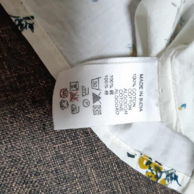Bonpoint(ボンポワン)のボンポワン　ピエロ襟ブラウス　長袖シャツ キッズ/ベビー/マタニティのベビー服(~85cm)(シャツ/カットソー)の商品写真