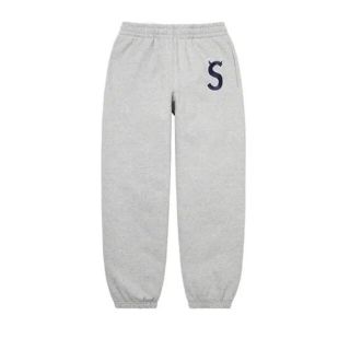 supreme s logo sweatpant heather gray