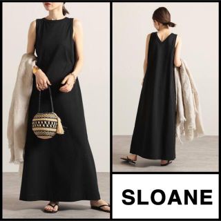 イエナ(IENA)のSLOANE スローン ◆コットン天竺　タンクマキシワンピース ブラック 2 ◆(ロングワンピース/マキシワンピース)