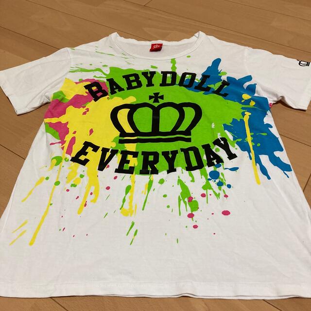BABYDOLL(ベビードール)のベビードール BABY DOLL Tシャツ カットソー ペイント 柄 王冠 レディースのトップス(Tシャツ(半袖/袖なし))の商品写真
