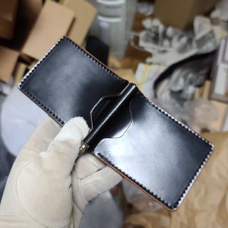 シェルコードバン マネークリップ ワイルドスワンズ cordovan ガンゾの