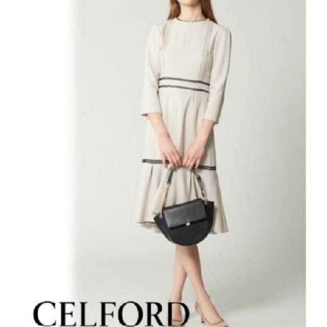 CELFORD - セルフォード Celford レース切り替えワンピース 34 石原