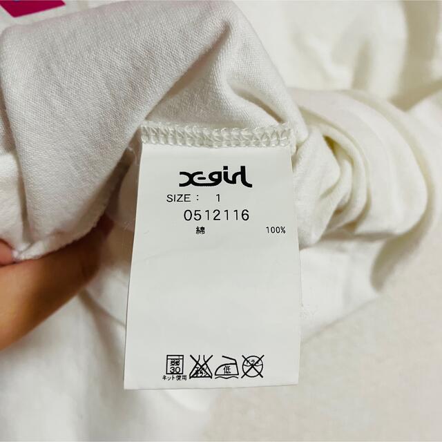 X-girl(エックスガール)のX-GIRL  ホワイト　Tシャツ レディースのトップス(Tシャツ(半袖/袖なし))の商品写真