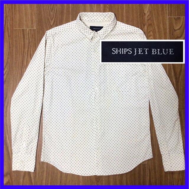 SHIPS JET BLUE(シップスジェットブルー)のSHIPS JET BLUE シップス ジェットブルー シャツ ドット L 白 メンズのトップス(シャツ)の商品写真