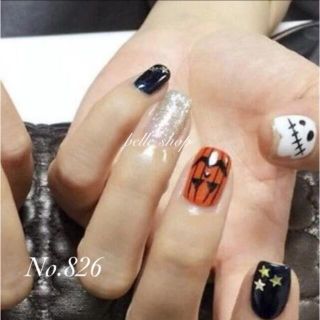 No.826 ハロウィーンネイルシール＊イベントもございます𓂃🍒(ネイル用品)