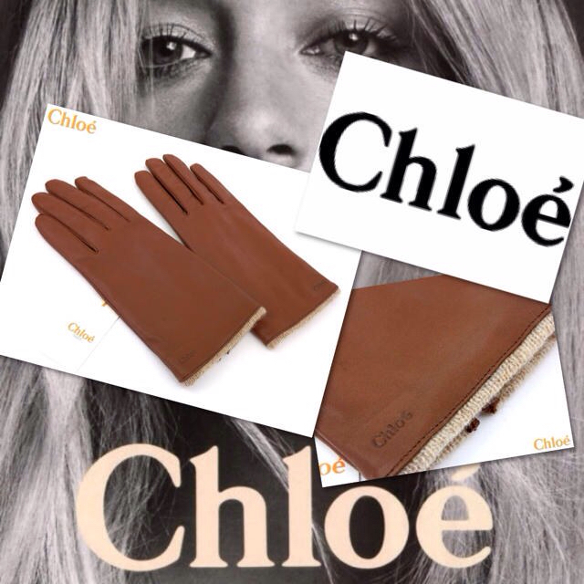 【売れ筋】 Chloe 【新品】クロエ♡カシミア✖レザーグローブ - 手袋