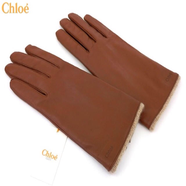 Chloe(クロエ)の【新品】クロエ♡カシミア✖レザーグローブ レディースのファッション小物(手袋)の商品写真