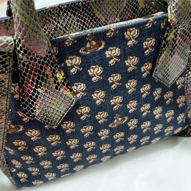 ヴィヴィアンウエストウッド【美品】花柄×パイソン 2wayショルダー