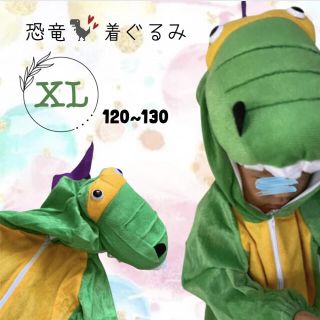 子供服 キッズ XL 恐竜 着ぐるみ 動物 フード付き アニマル 仮装 可愛い(その他)