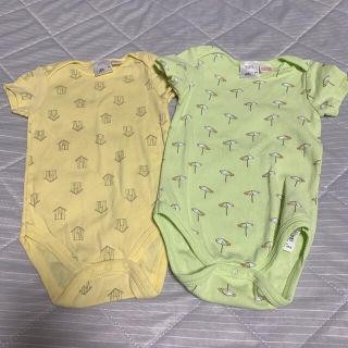 ザラキッズ(ZARA KIDS)のZARA ロンパース 肌着 6-9months 74cm 2枚セット(ロンパース)