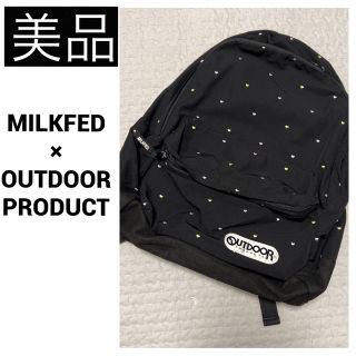 ミルクフェド(MILKFED.)のMILKFED アウトドアプロダクツ 別注 コラボ リュック ハート ブラック(リュック/バックパック)