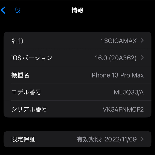 iPhone(アイフォーン)の【極美品】iPhone13 Pro MAX 512GB スマホ/家電/カメラのスマートフォン/携帯電話(スマートフォン本体)の商品写真