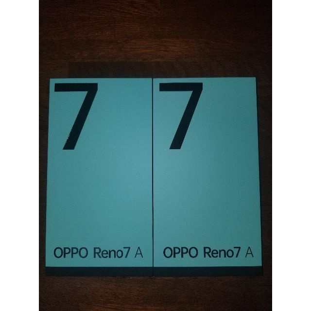人気スポー新作 OPPO 新品 - OPPO RENO ブルー ブラック 2台セット A 7 スマートフォン本体