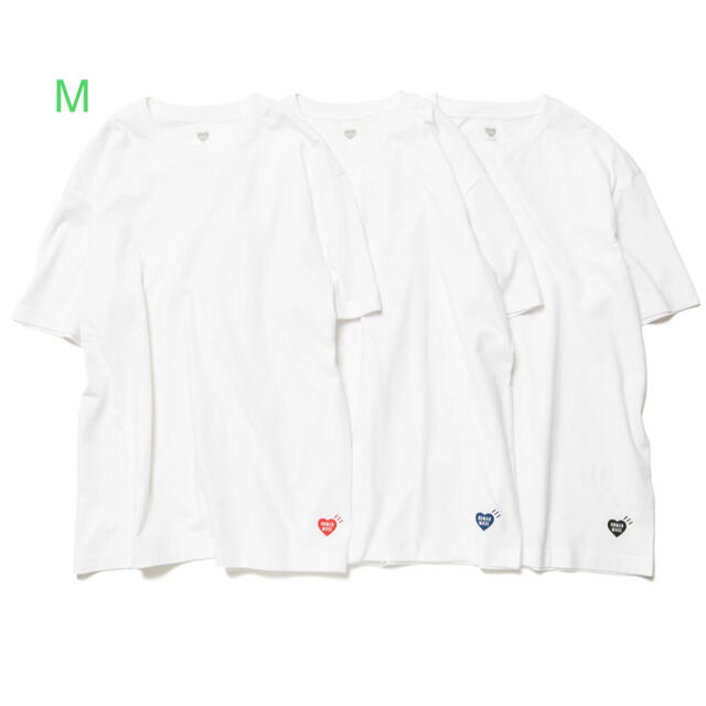 WHITESizeM販売日Human made - 3 PACK T-SHIRT SET