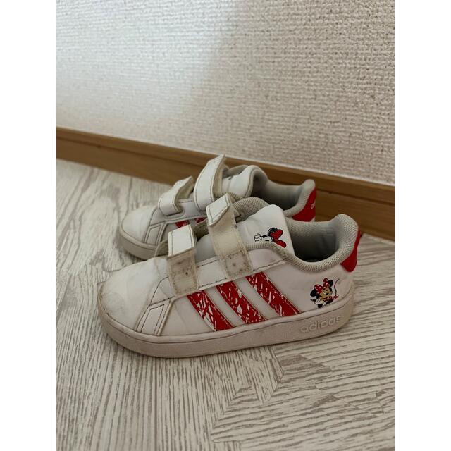 adidas(アディダス)のadidas アディダス　スニーカー　キッズ　ミニー キッズ/ベビー/マタニティのベビー靴/シューズ(~14cm)(スニーカー)の商品写真