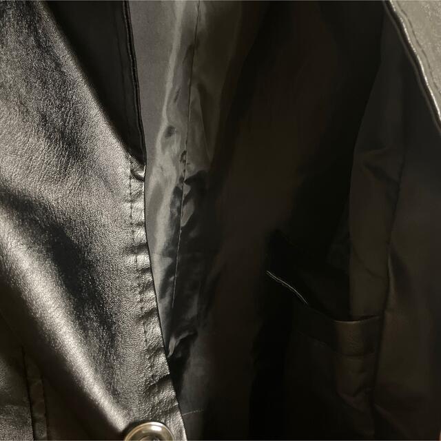フェイクレザージャケット コート ライダース メンズのジャケット/アウター(レザージャケット)の商品写真
