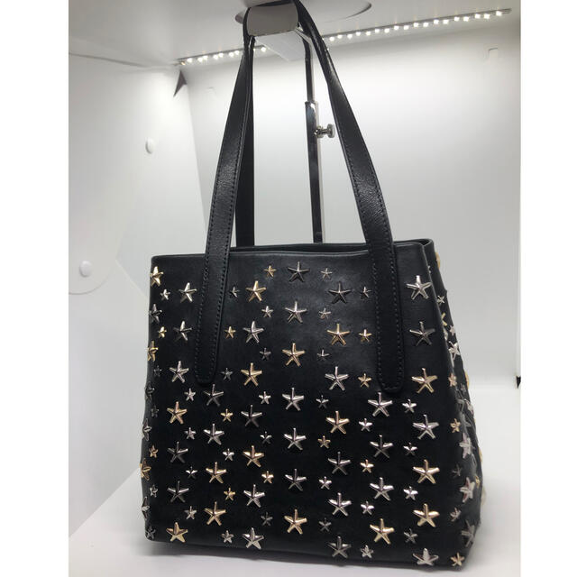 美品 jimmychoo レザー×スタッズ トートバッグ ジミーチュウ-